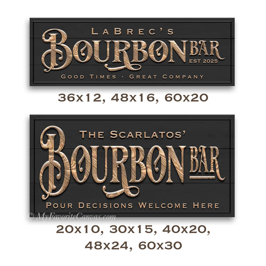 Bourbon Bar Sign