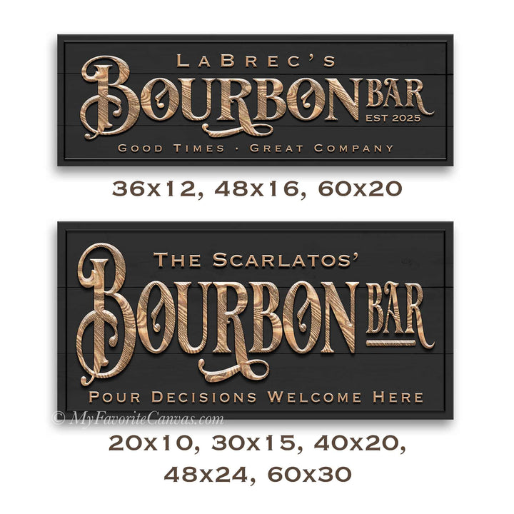 Bourbon Bar Sign