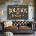 Bourbon Pup Mascot Lounge Sign