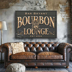 Bourbon Pup Mascot Lounge Sign