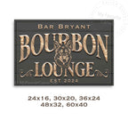 Bourbon Pup Mascot Lounge Sign