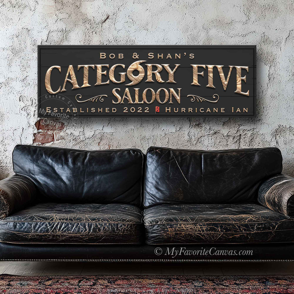 Category Five Saloon Sign