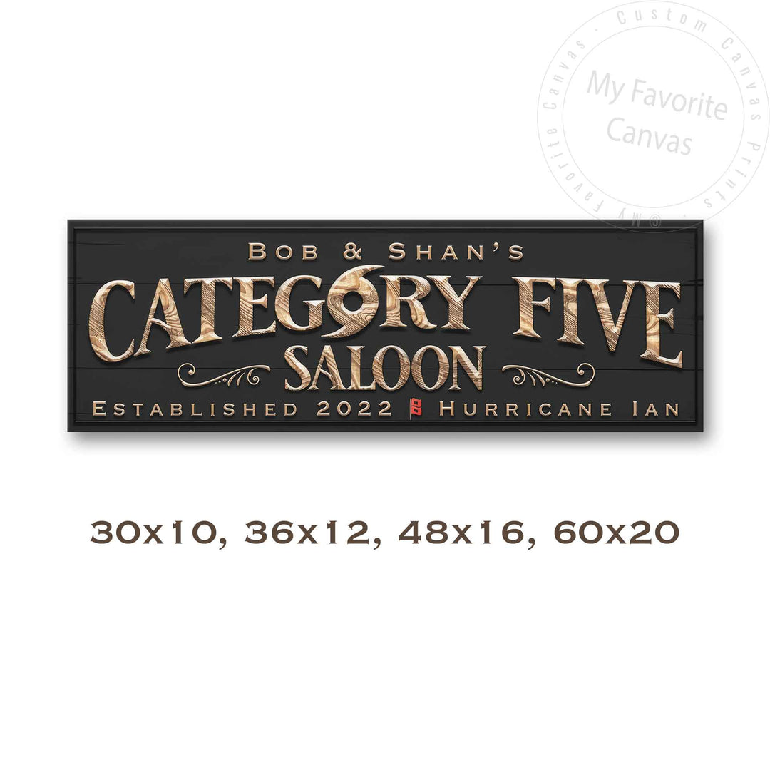 Category Five Saloon Sign