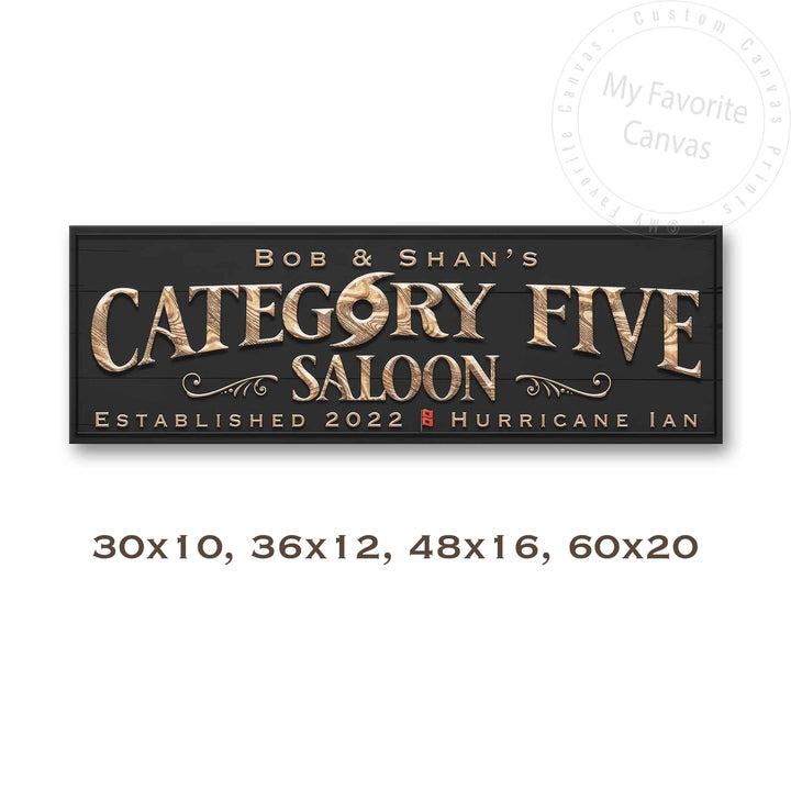 Category Five Saloon Sign