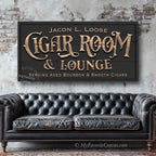 Cigar Room & Lounge Sign