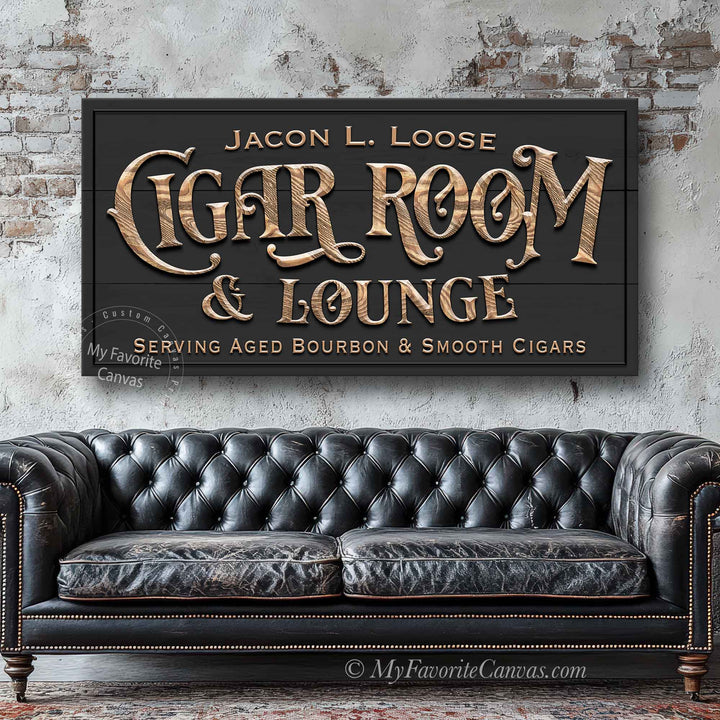 Cigar Room & Lounge Sign