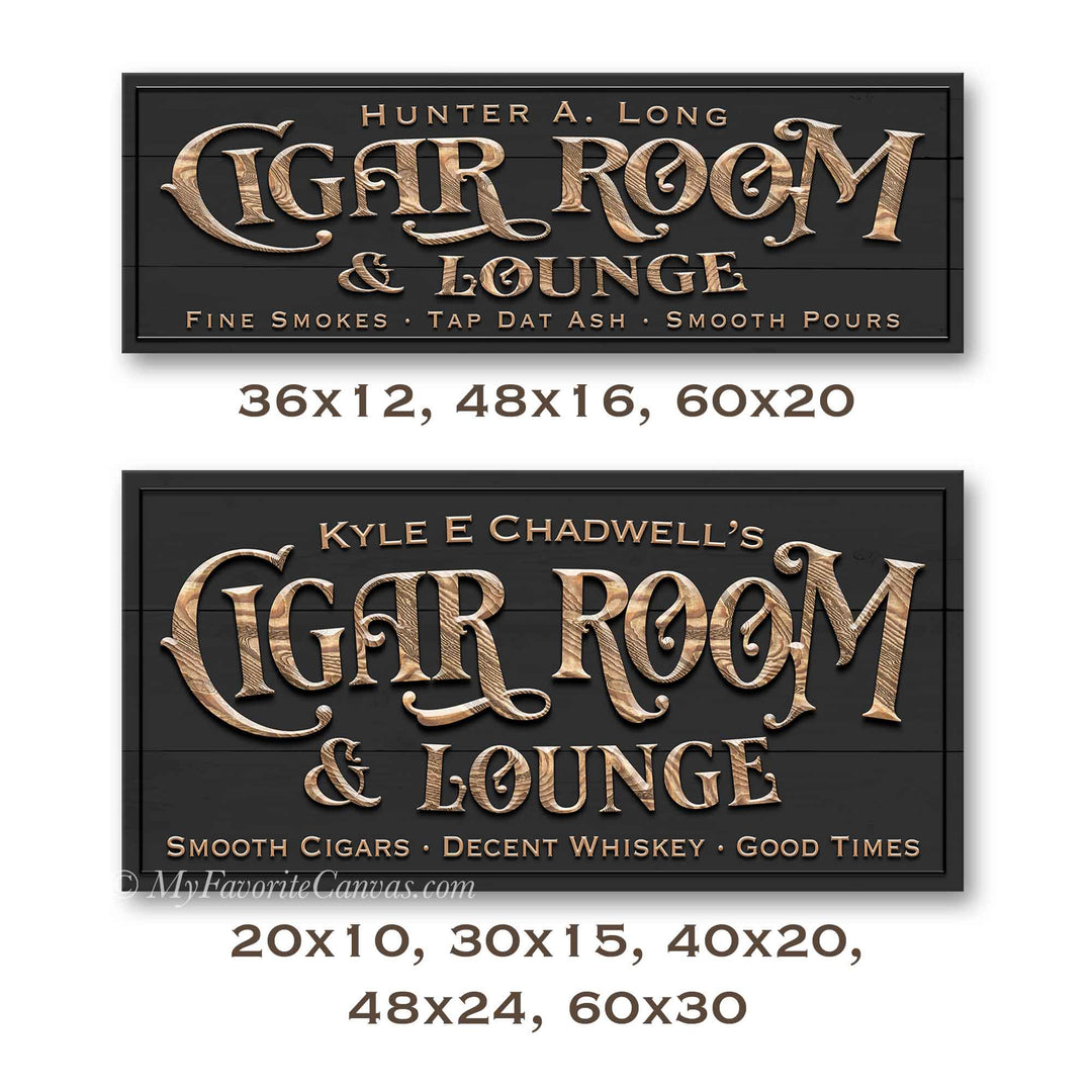 Cigar Room & Lounge Sign