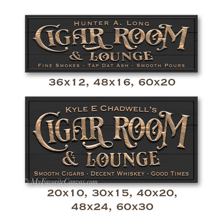 Cigar Room & Lounge Sign