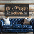 Cigar & Whiskey Lounge Sign
