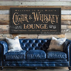 Cigar & Whiskey Lounge Sign