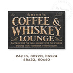 Coffee & Whiskey Lounge Sign