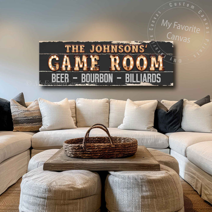 Retro Arcade Game Room Sign