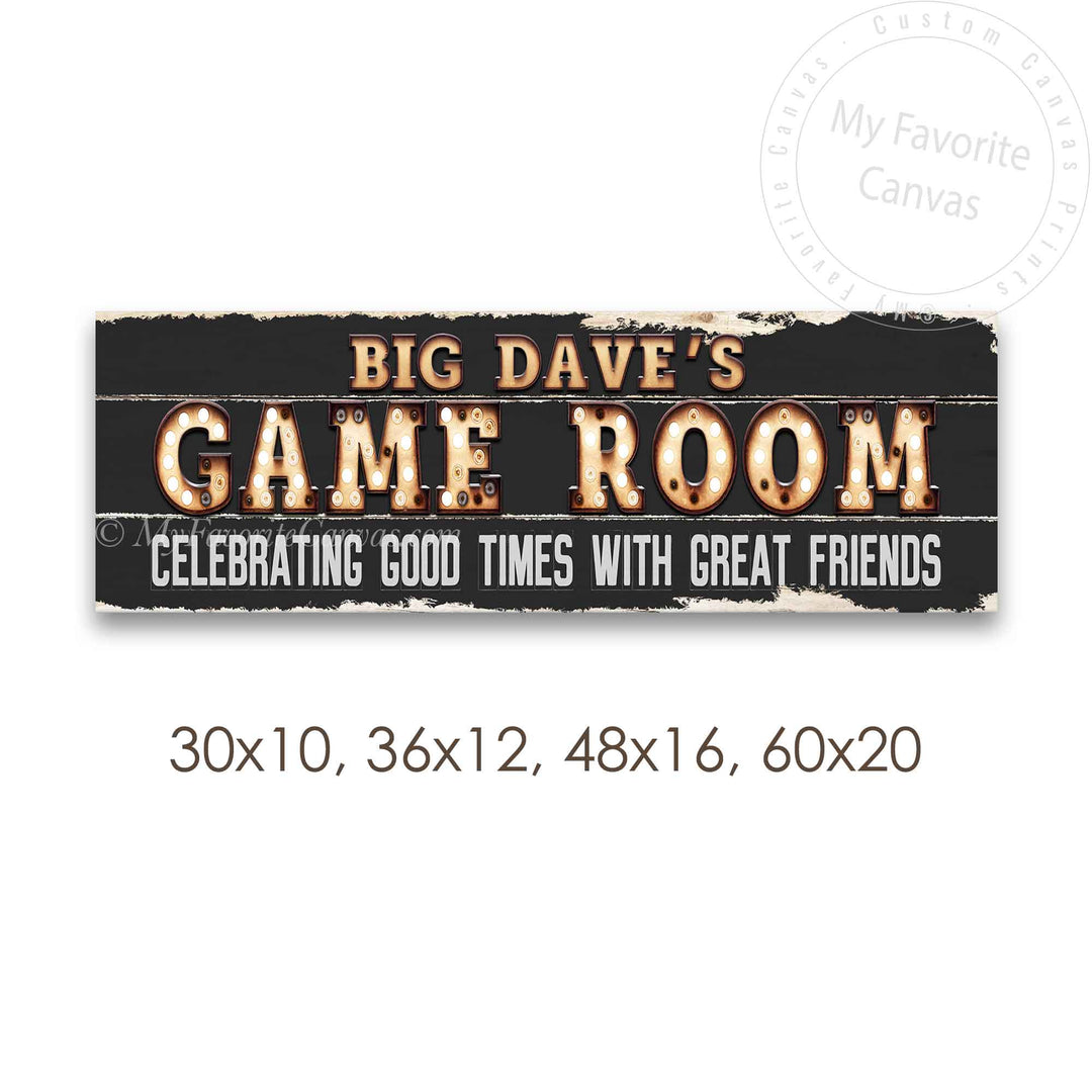 Retro Arcade Game Room Sign