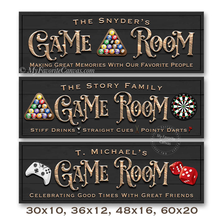 Game Room Icons Sign