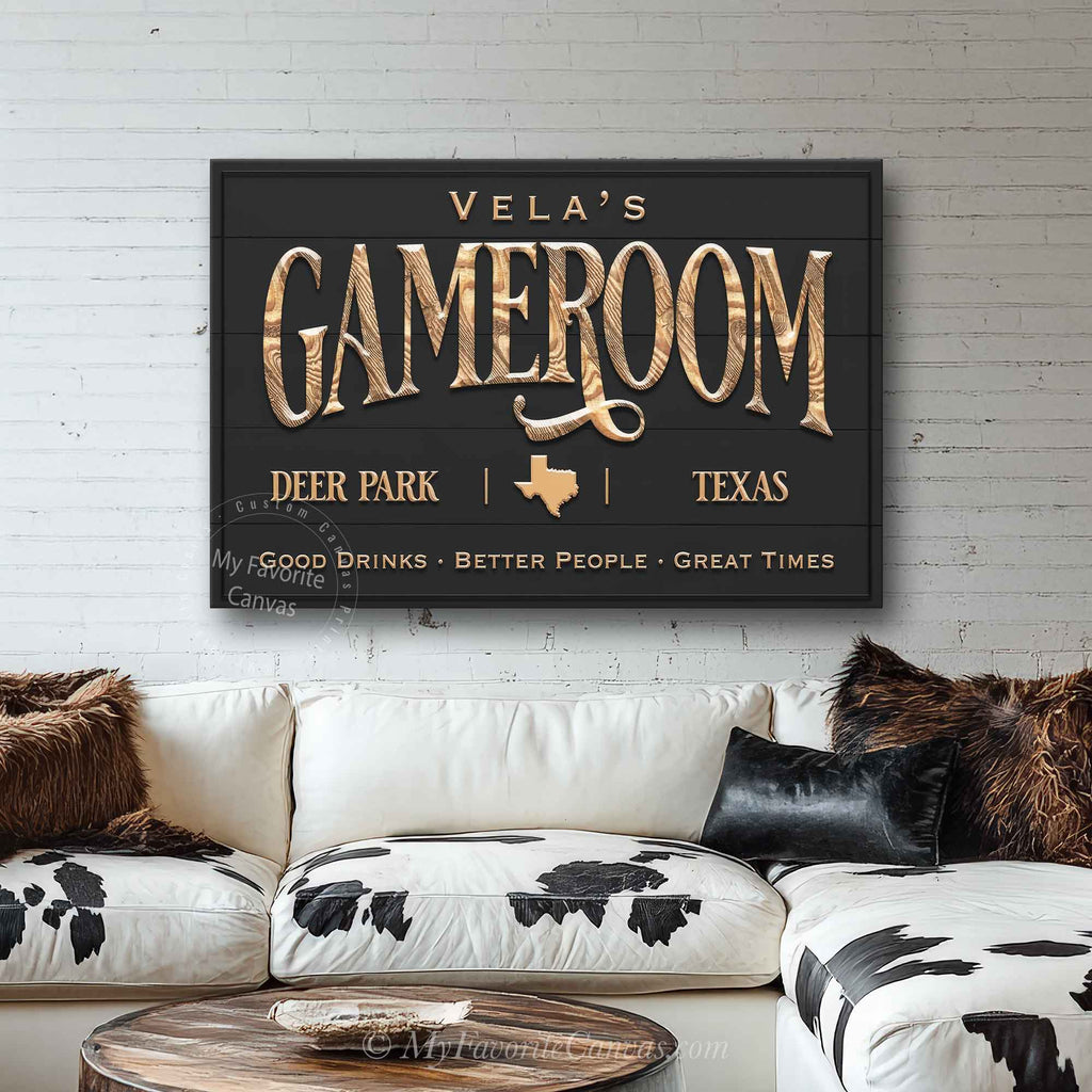 GameRoom Destination Sign