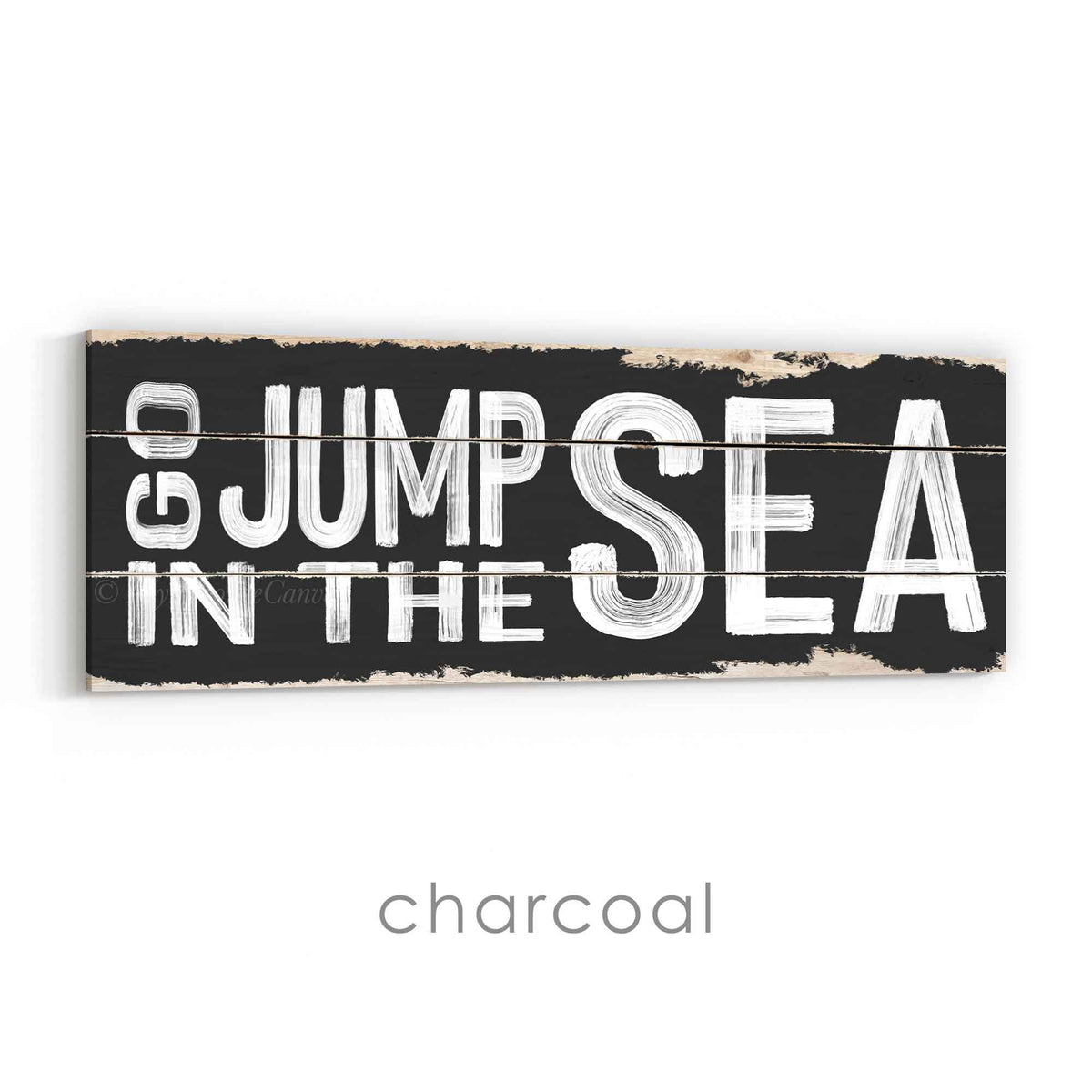 Go Jump In The Sea Rustic Sign