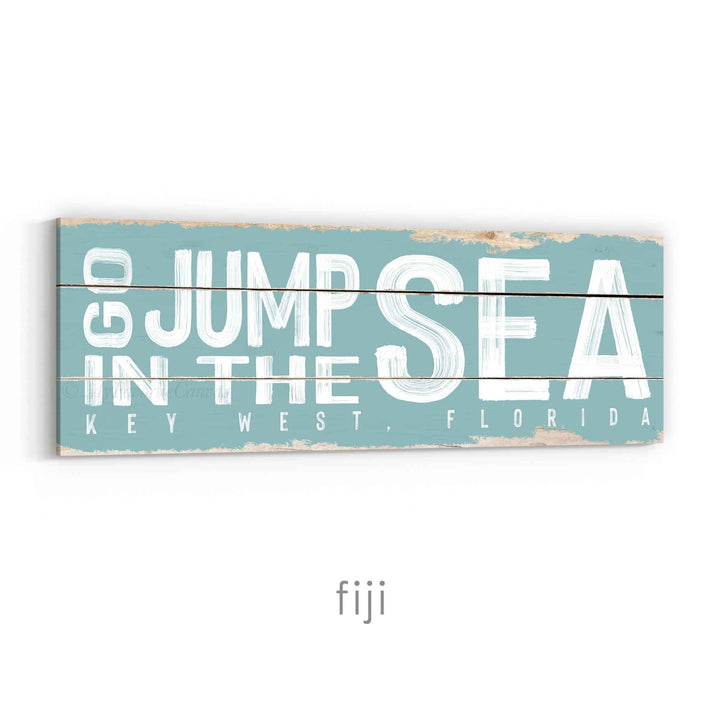 Go Jump In The Sea Rustic Sign