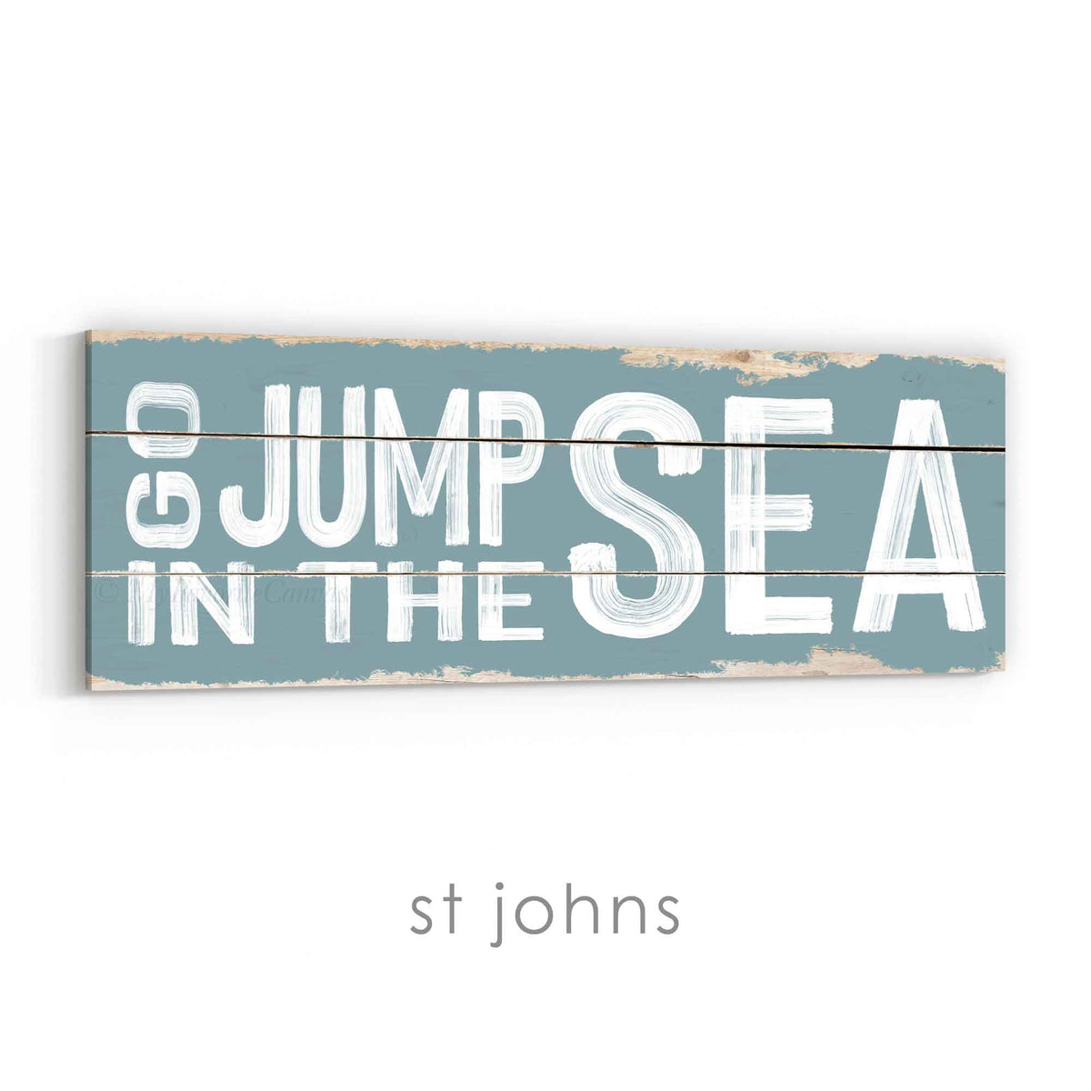 Go Jump In The Sea Rustic Sign