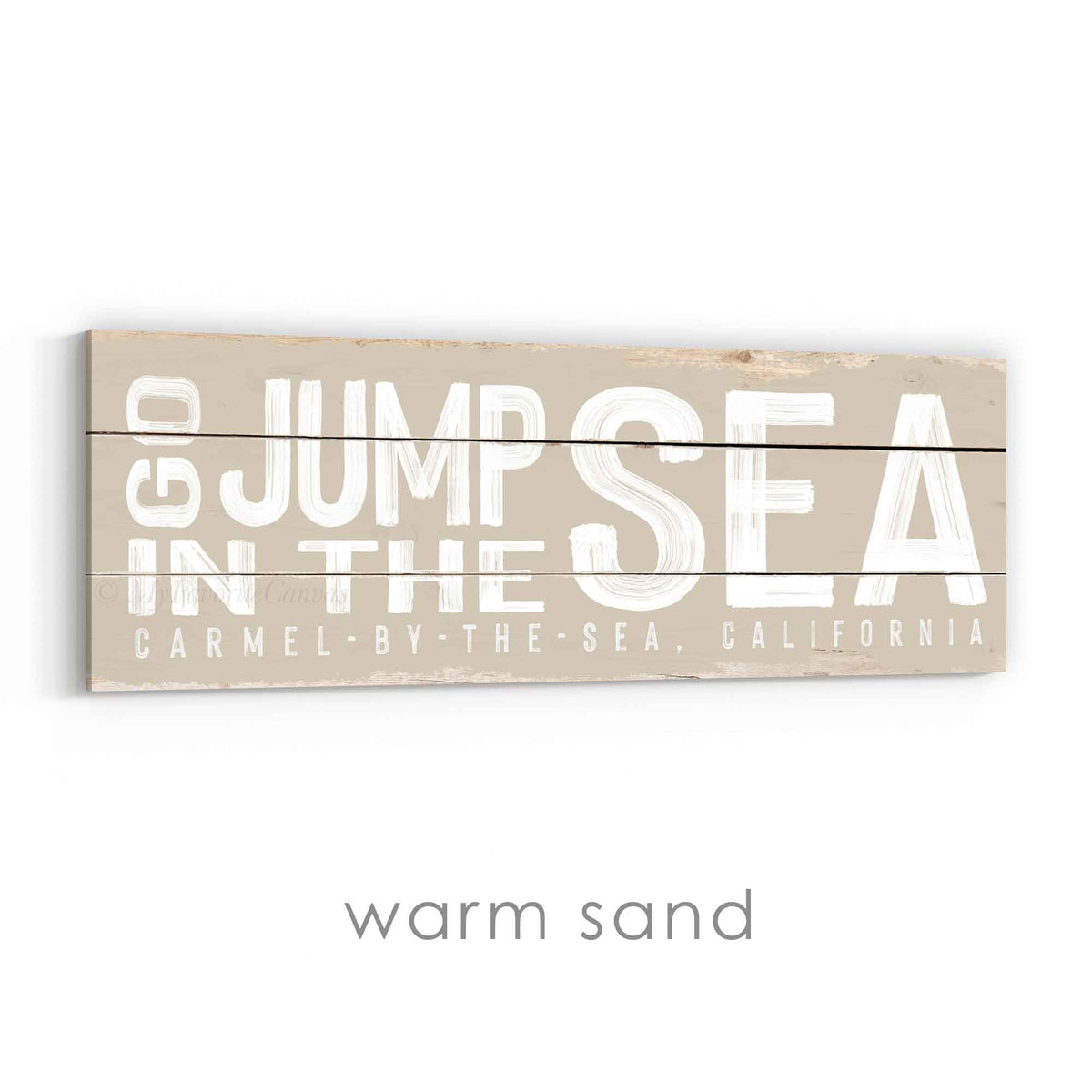 Go Jump In The Sea Rustic Sign
