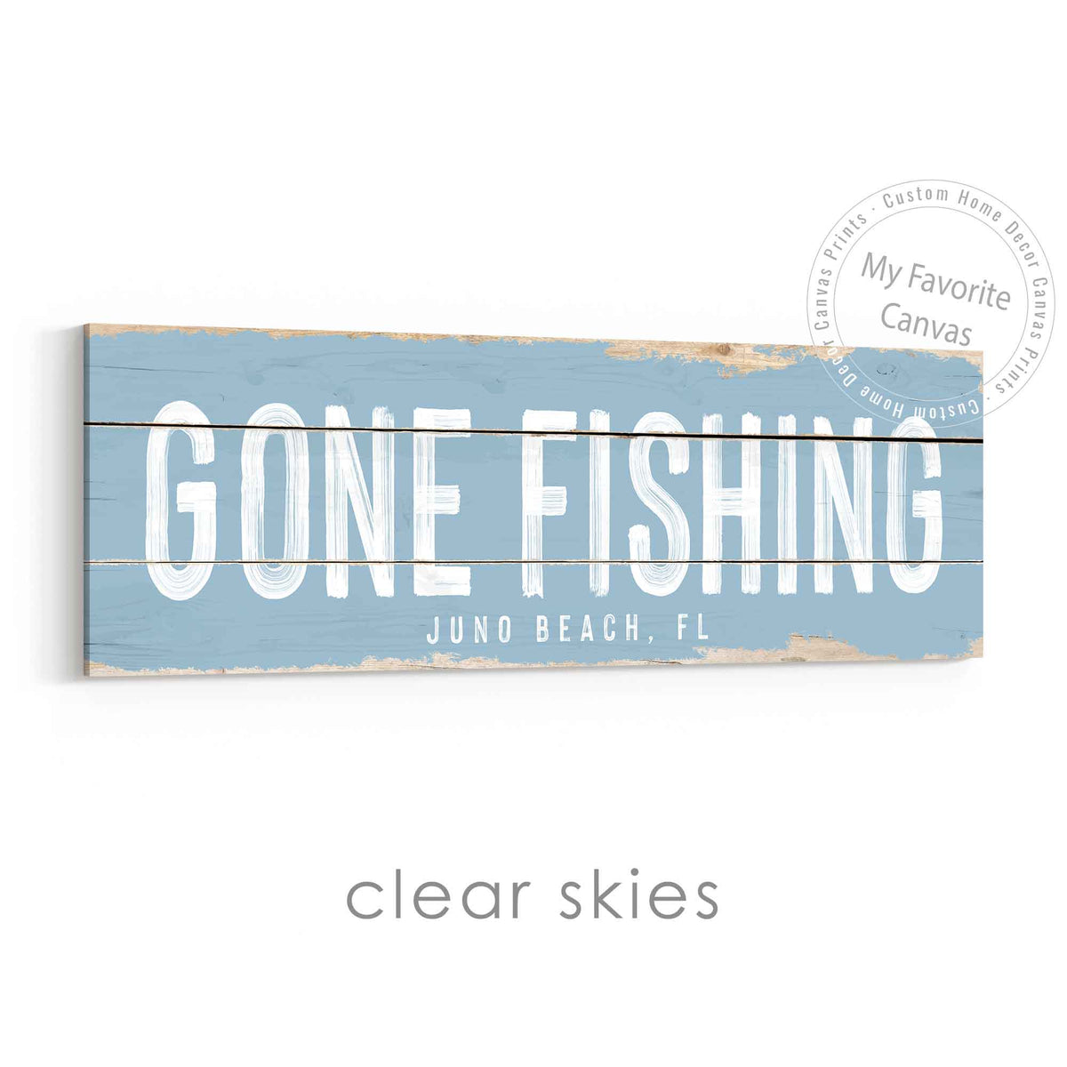 Gone Fishing Rustic Sign