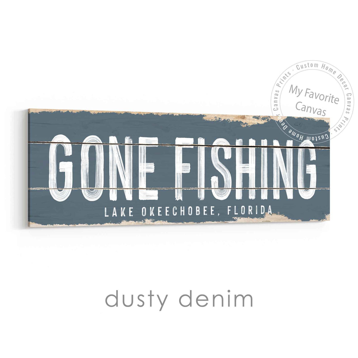 Gone Fishing Rustic Sign