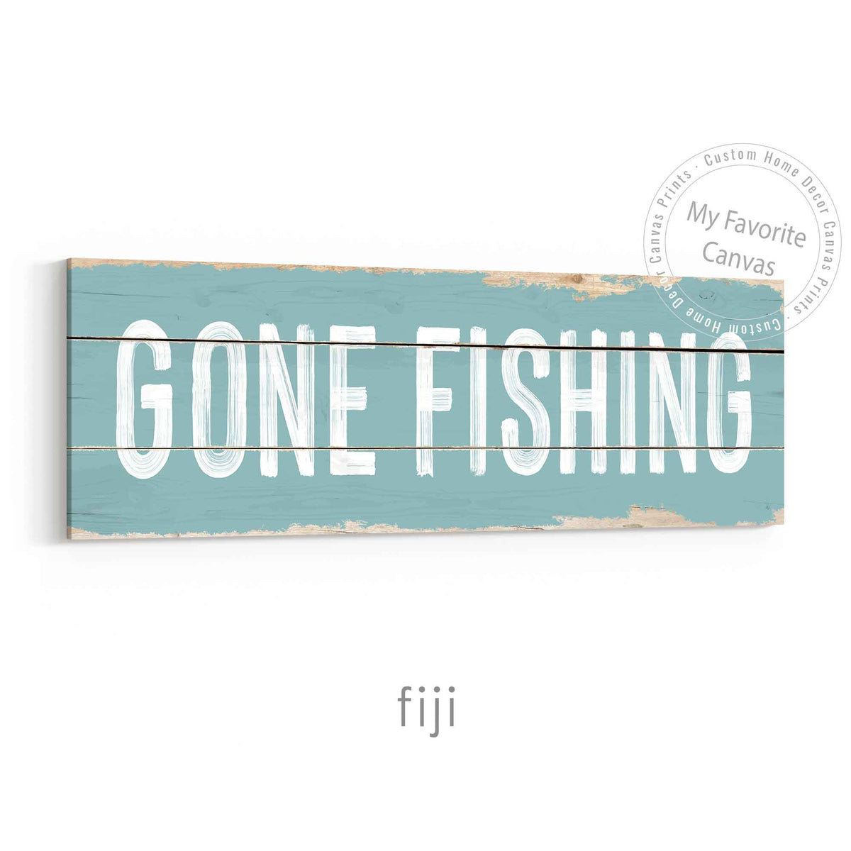 Gone Fishing Rustic Sign