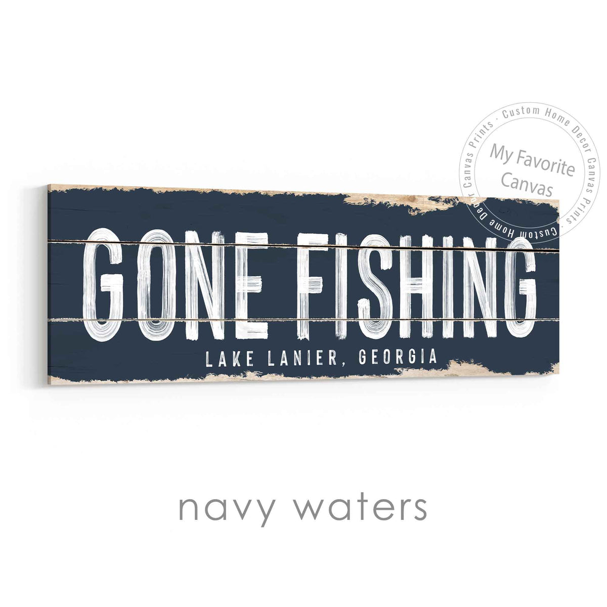 Gone Fishing Rustic Sign