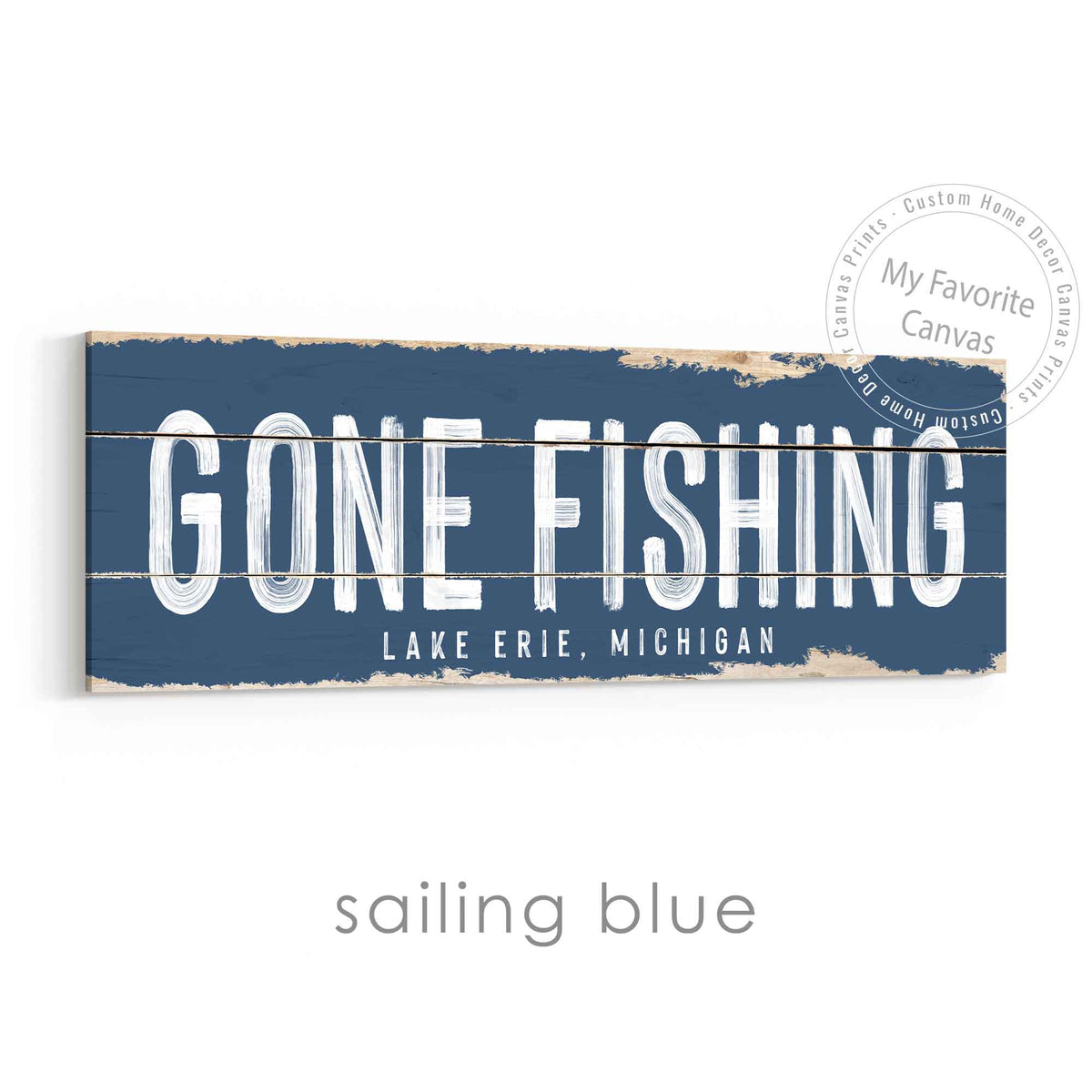 Gone Fishing Rustic Sign