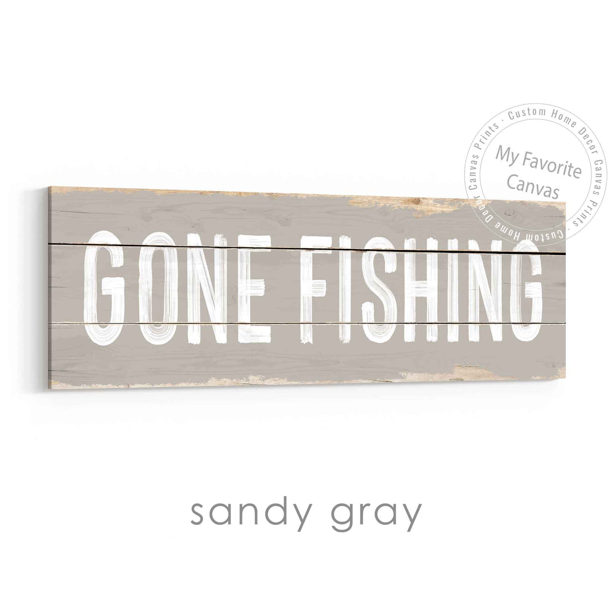 Gone Fishing Rustic Sign