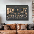 Hunter's Elk Rack Bar & Lounge Sign