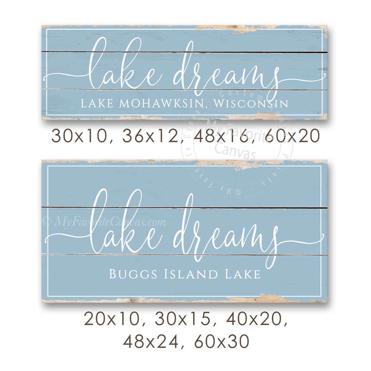 Lake Dreams Rustic Sign