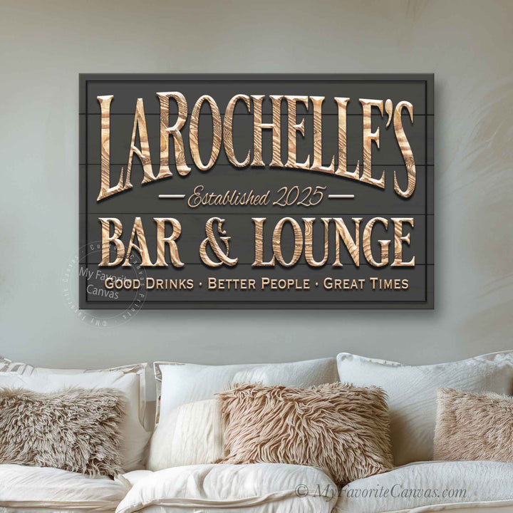 Last Name Bar & Lounge Sign