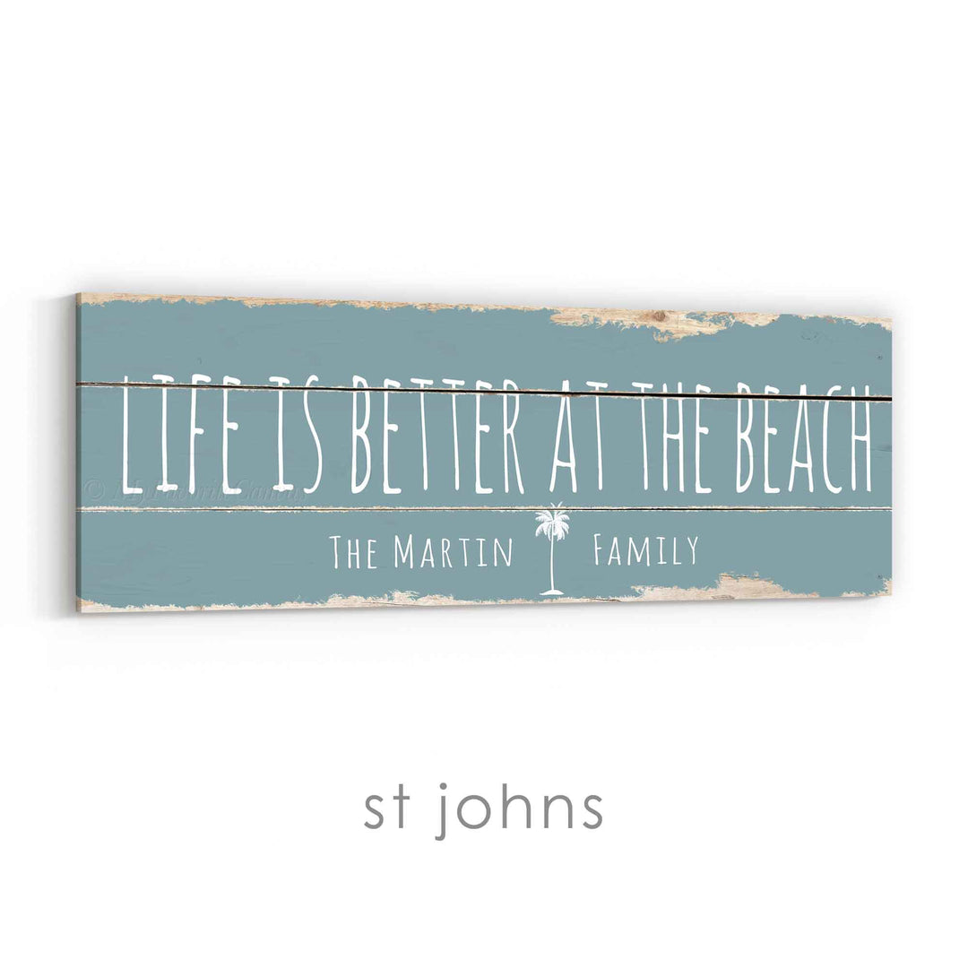 Life Is Better At The Beach Rustic Sign