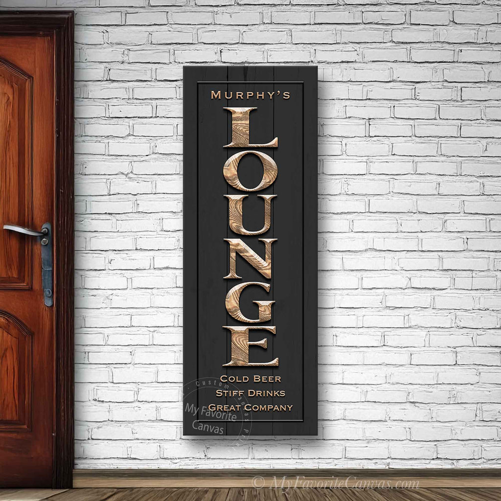 Vertical Lounge Sign