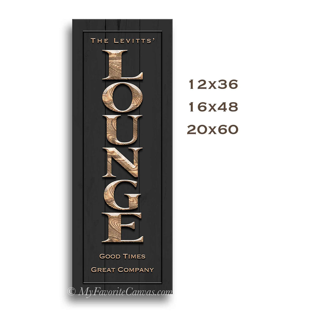 Vertical Lounge Sign