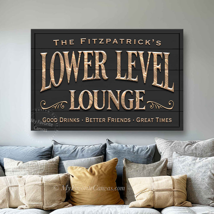 Lower Level Lounge Sign