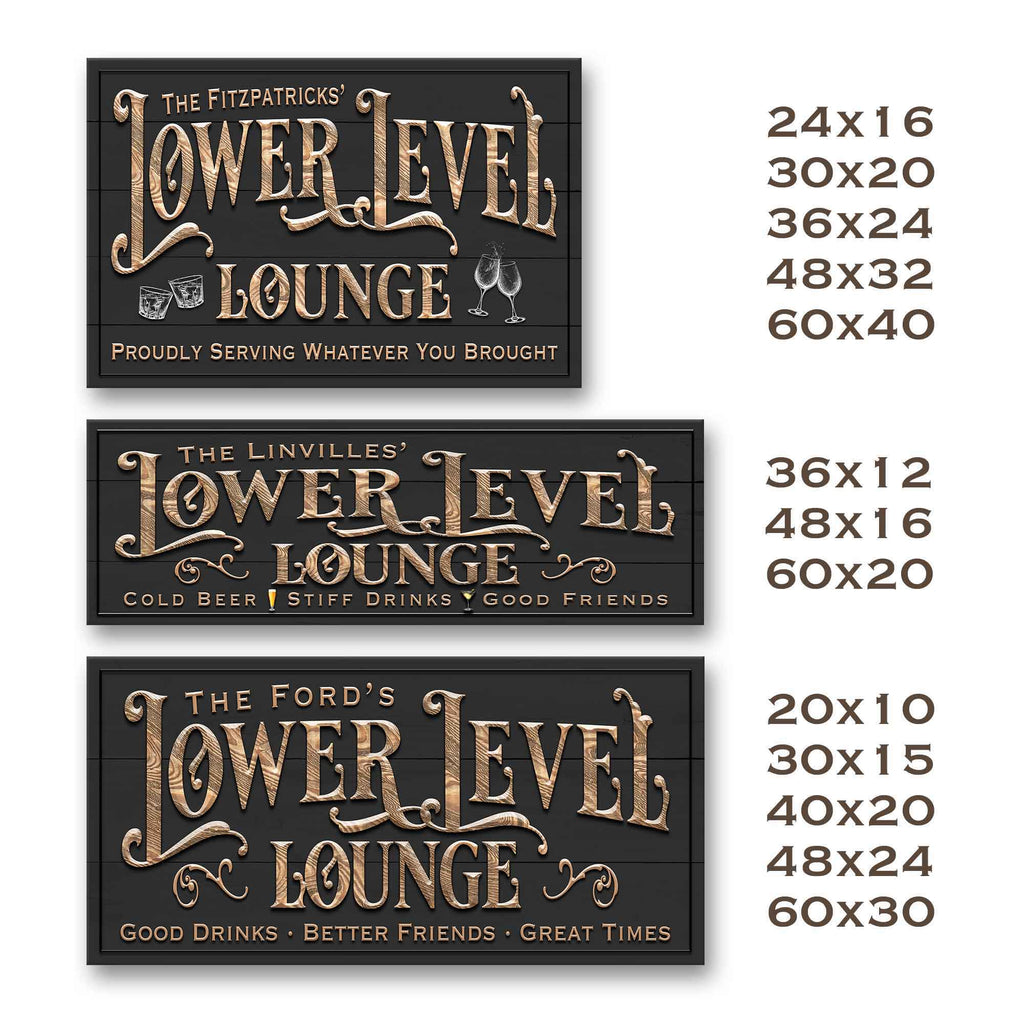 Lower Level Lounge Sign