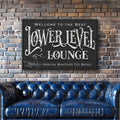 Industrial Lower Level Lounge Sign