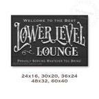Industrial Lower Level Lounge Sign