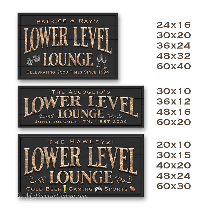 Lower Level Lounge Sign