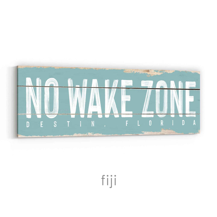 No Wake Zone Rustic Sign
