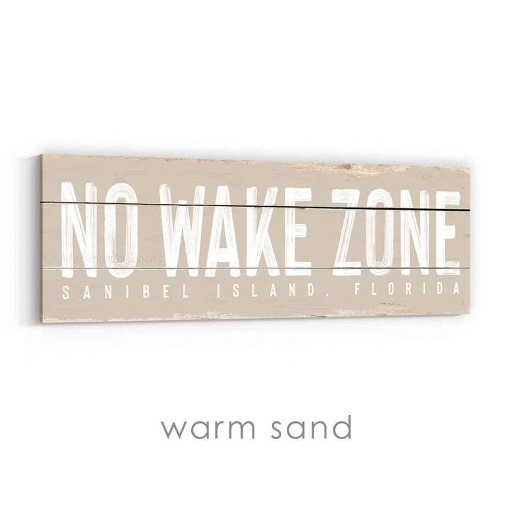 No Wake Zone Rustic Sign