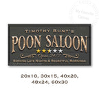 Lake House Poon Saloon Sign