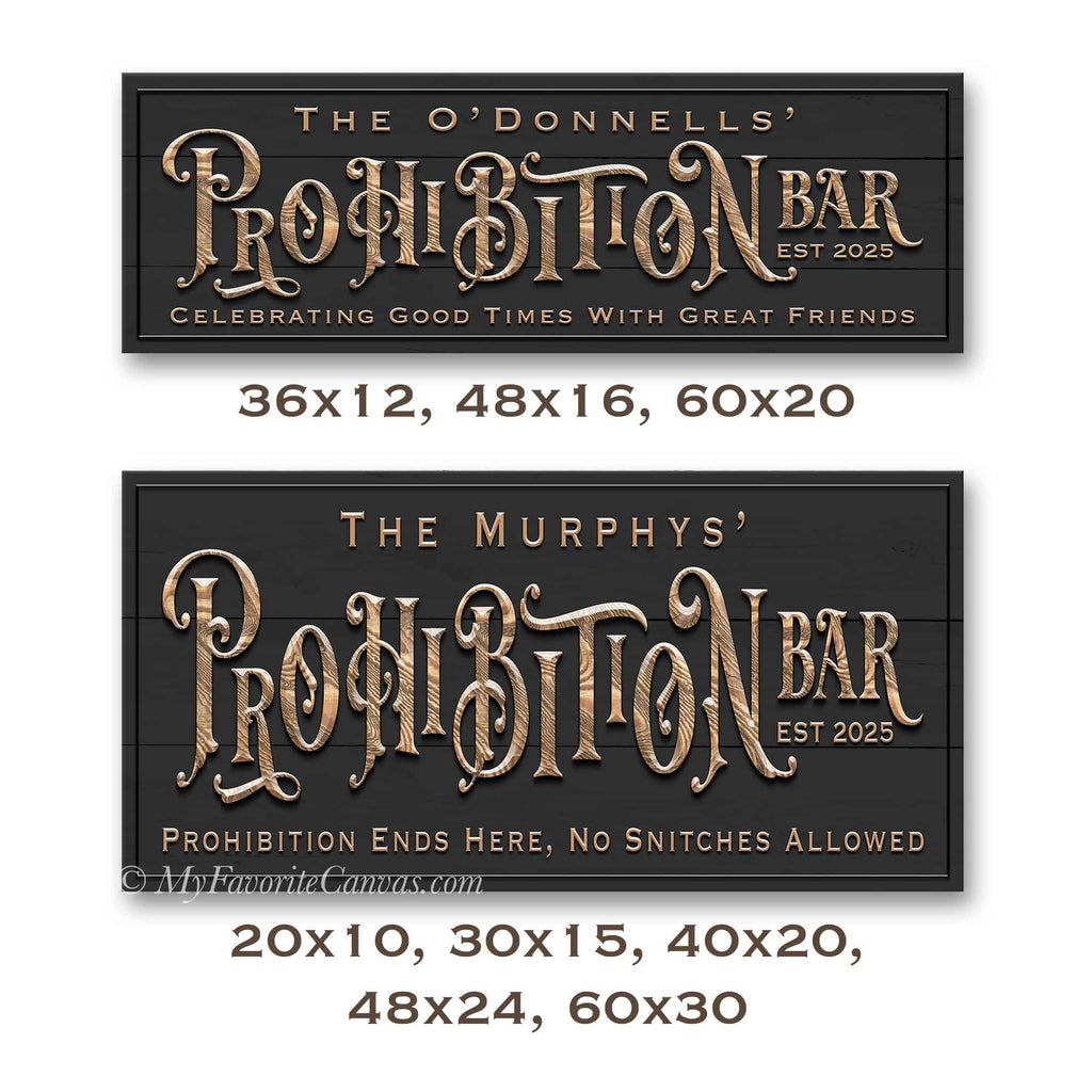 Prohibition Bar Sign