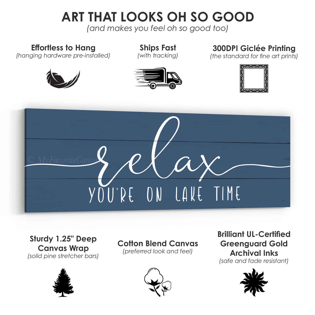 Relax You're On Lake Time Sign v2