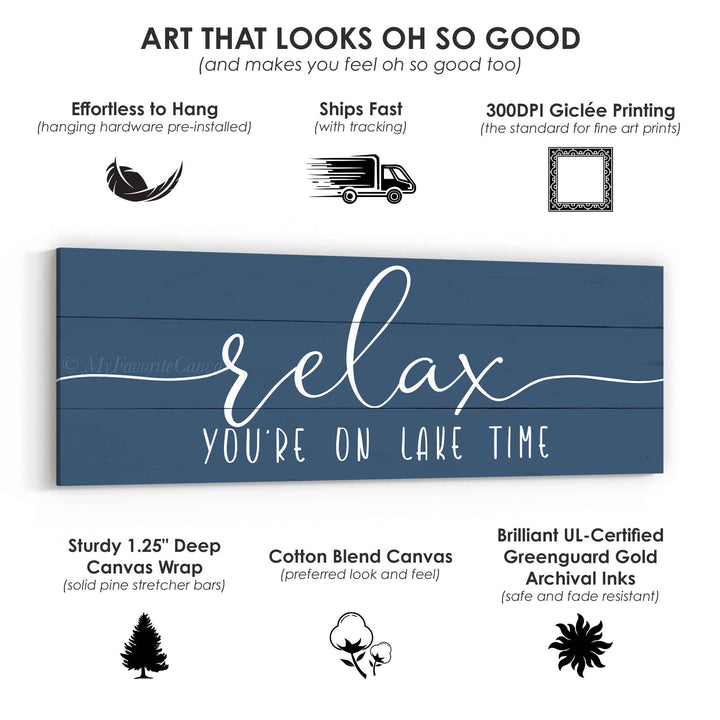Relax You're On Lake Time Sign v2