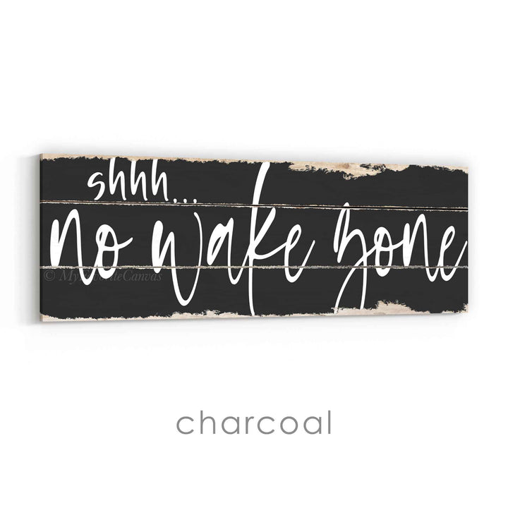 shhh... No Wake Zone Rustic Sign