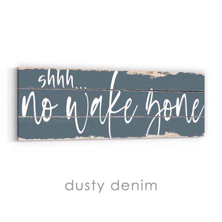 shhh... No Wake Zone Rustic Sign