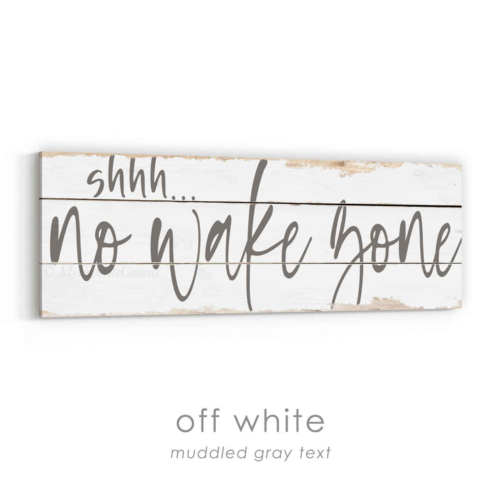 shhh... No Wake Zone Rustic Sign
