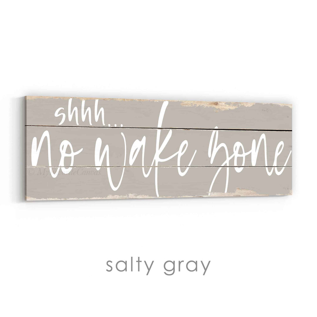 shhh... No Wake Zone Rustic Sign
